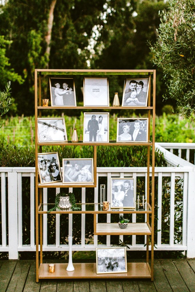 Shelving Unit with Family Photos