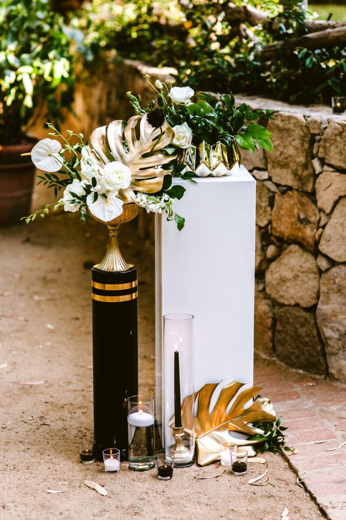 Art Deco Wedding Flowersat Calamigos Ranch