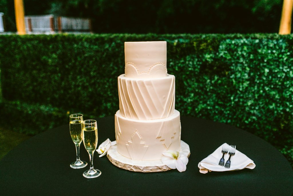 Modern Art Deco Wedding Cake
