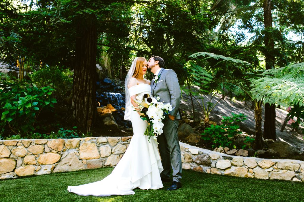 Bride and Groom photo at Calamigos Ranch for Wedding