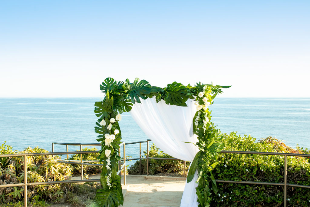Tropical Laguna Beach Wedding Arch