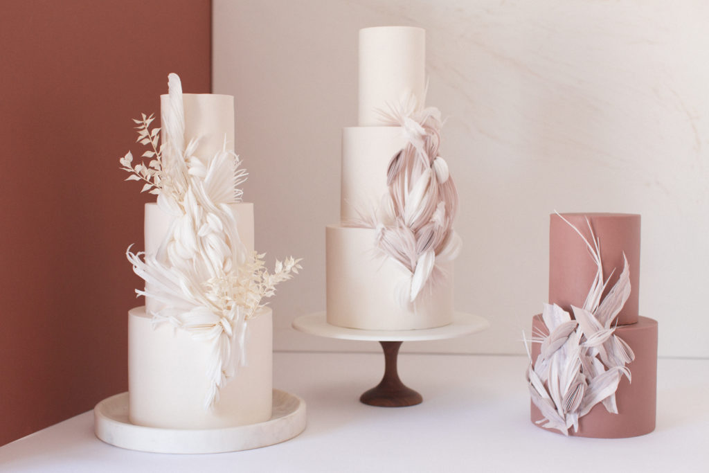 Contemporary Wedding Cake Trio