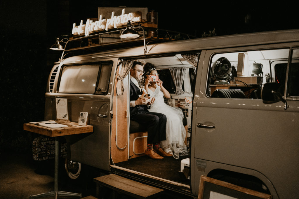 VW Photo Bus for Wedding in Orange County