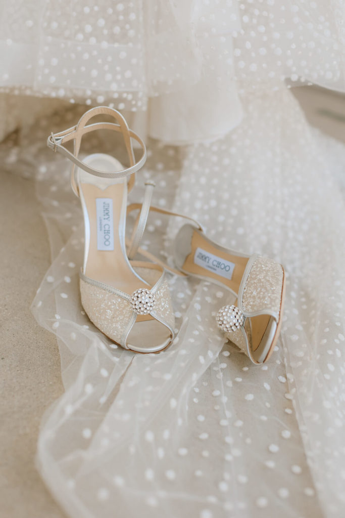 Brides Wedding Dress and Shoes